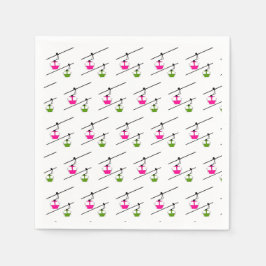Guardanapo De Papel Gôndolas rosa e verde