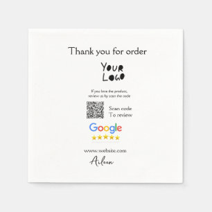 Guardanapo De Papel Google revise o site do logotipo de negócios digit