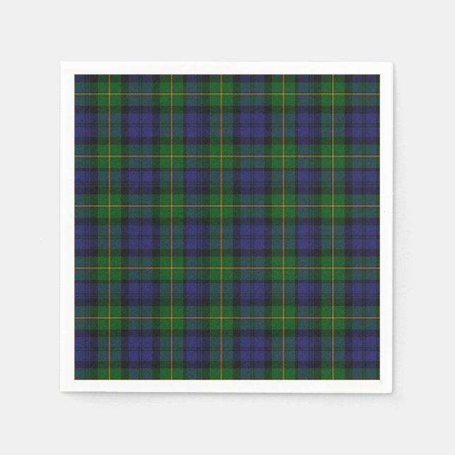 Guardanapo De Papel Gordon Clan Tartan Xadrez Paper Napkins (Frente)