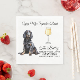 Guardanapo De Papel Gordon Setter Wedding Signature Beber Napkins