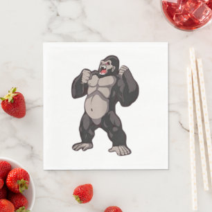 Guardanapo De Papel Gorila Rugindo Macaco Primata