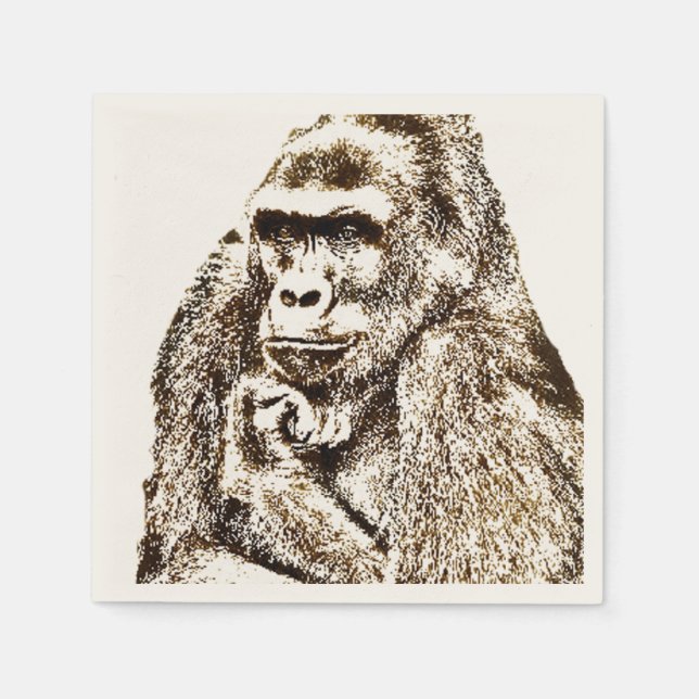 Guardanapo De Papel Gorilla Napkins (Frente)