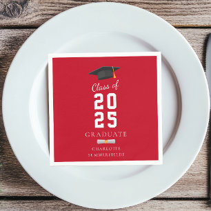 Guardanapo De Papel Gorra e Pergaminho de Formatura 2026 Personalizado