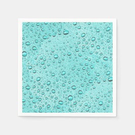 Guardanapo De Papel Gotas aquamarinas