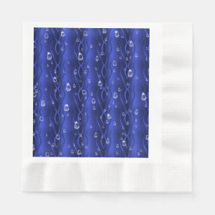Guardanapo De Papel Gotas de chuva em metal azul