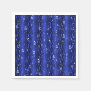 Guardanapo De Papel Gotas de chuva em metal azul