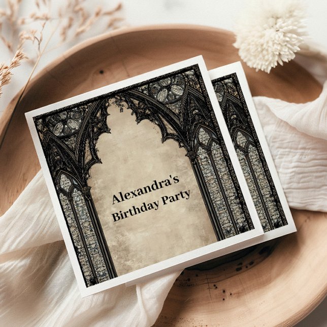 Guardanapo De Papel Gothic Chandelier Midnight Birthday (Criador carregado)