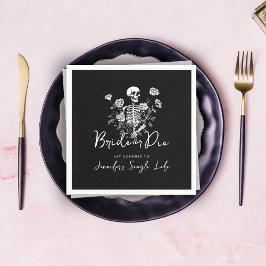 Guardanapo De Papel Gothic Floral Skeleton Bachelorette Party 