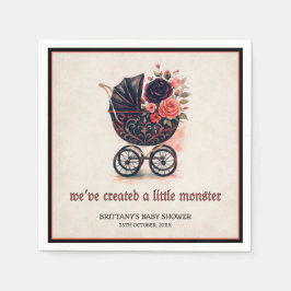 Guardanapo De Papel Gothic Stroller Halloween Baby Shower Paper Napkin