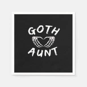 Guardanapo De Papel Gótico Tia Engraçada Emo Tia Punk Cujo Esqueleto