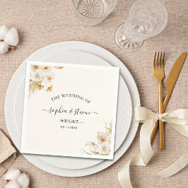 Guardanapo De Papel Graceful Boho Wedding with Earthy Yellow and Beige