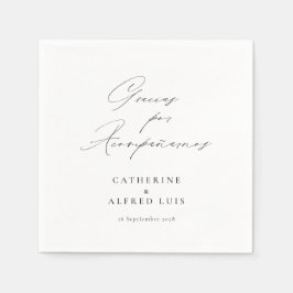 Guardanapo De Papel Gracias por Acompañarnos Nuestra Boda Wedding