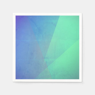 Guardanapo De Papel Gradação Geométrica Azul Moderno de Aqua e Turques