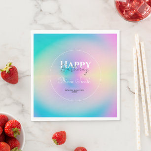 Guardanapo De Papel Gradiente Aura Positiva Colorida Estética