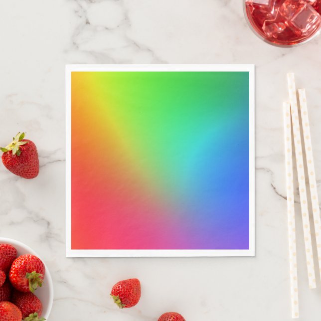 Guardanapo De Papel Gradiente de Cores do Arco-íris (Insitu)