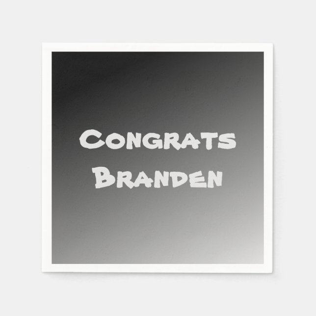 Guardanapo De Papel Gradiente Preto (Frente)