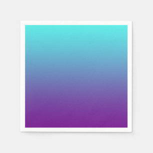 Guardanapo De Papel Gradiente Simples de Fundo Roxo Turquesa Azul