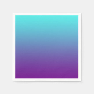 Guardanapo De Papel Gradiente Simples de Fundo Roxo Turquesa Azul