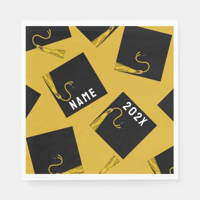 Guardanapo De Papel Graduação 2025 Dourada (Frente)