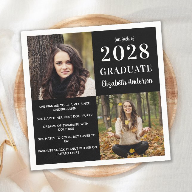 Guardanapo De Papel Graduação 2 Foto de Fatos do Formando Moderno (Criador carregado)