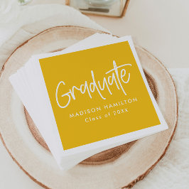 Guardanapo De Papel Graduação Amarelo de Script de Pré-Disquete