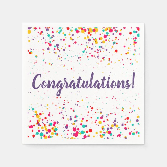 Guardanapo De Papel Graduação Bela Confetti Napkin (Frente)