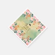 Graduação botânica floral em aquarela rosa Beown