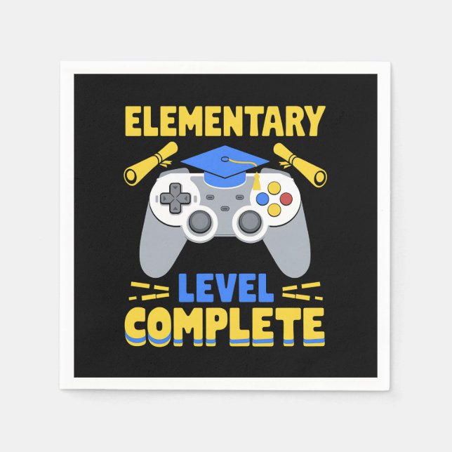 Guardanapo De Papel Graduação completa de jogos no nível elementar (Frente)
