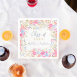Guardanapo De Papel Graduação de flores silvestres pastel de jardim<br><div class="desc">Conclua sua festa de formatura com nosso Livro de Graduação Floral do Jardim Romance. Estes guardanapos apresentam uma design de cor-de-água floral, pintada manualmente e macia, em rosas claro, cinzas e lavandas, exuberando elegância natural. Complementados por um elegante roteiro de pincel e sotaques falsos de configuração de brilho dourado, eles...</div>