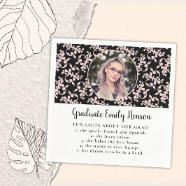 Guardanapo De Papel Graduação de Foto do Formando Rosa Rosa Rosa Rosa 