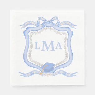 Guardanapo De Papel Graduação em Monograma Preppy Wedgewood