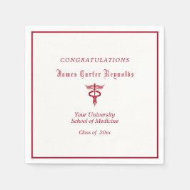 Guardanapo De Papel Graduação, Faculdade de Medicina, Red Caduceus