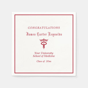 Guardanapo De Papel Graduação, Faculdade de Medicina, Red Caduceus