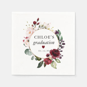 Guardanapo De Papel Graduação Floral Rosa Rosa Rosa Vermelha