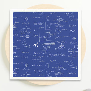 Guardanapo De Papel Graduação Gráfica Real Equações Azuis Nápoles