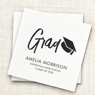 Guardanapo De Papel Graduação Minimalista de Formando de Script Modern
