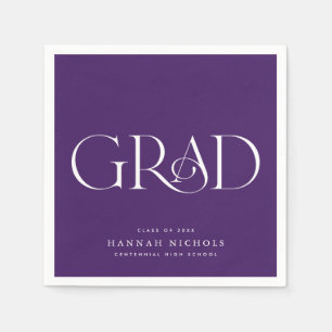 Guardanapo De Papel Graduação Moderna Tipo Elegante Purple Napkins