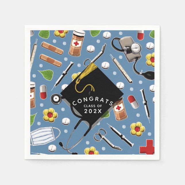 Guardanapo De Papel Graduação na Escola de Enfermagem Napkins (Frente)