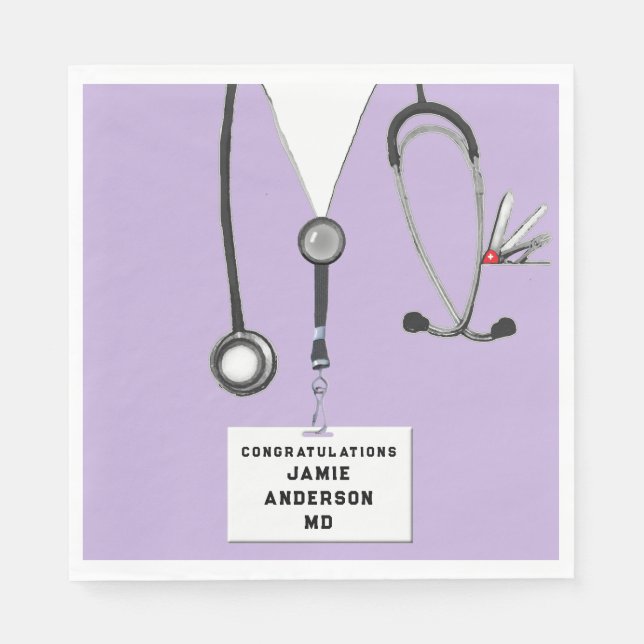 Guardanapo De Papel Graduação na Faculdade de Medicina Napkins (Frente)