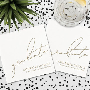 Guardanapo De Papel Graduação Personalizada a Ouro