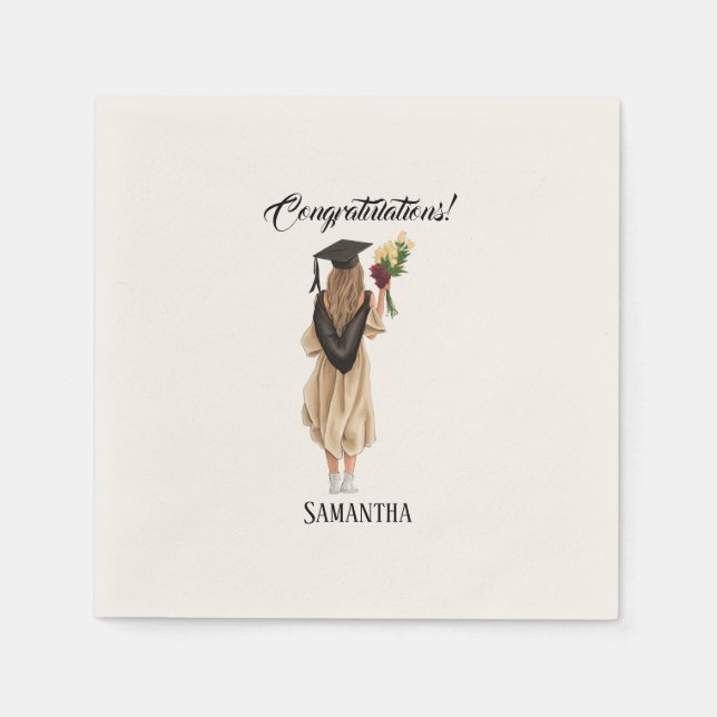 Guardanapo De Papel Graduação Personalizada Por Aquarela (2) (Frente)