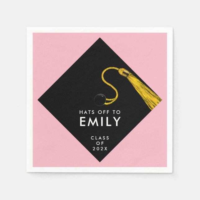 Guardanapo De Papel Graduação Rosa 2025 (Frente)