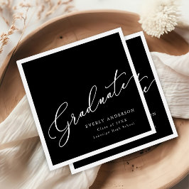 Guardanapo De Papel Graduação Simples de Formando de Script Moderno