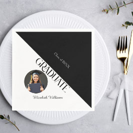 Guardanapo De Papel Graduação Simples Preto e Branco