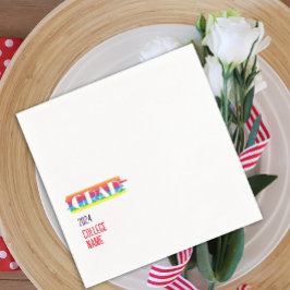 Guardanapo De Papel Graduado arco-íris simples minimalista