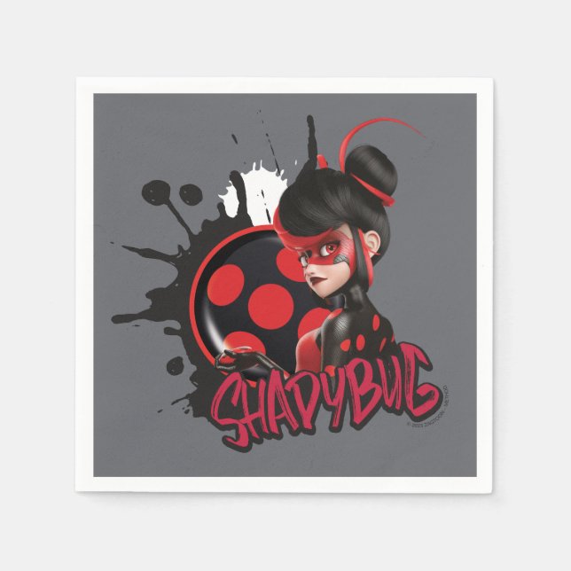 Guardanapo De Papel Gráfico de Caractere Shadybug Reverso Miraculoso (Frente)