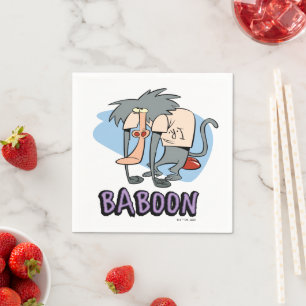 Guardanapo De Papel Gráfico de Caracteres Baboon I.R.