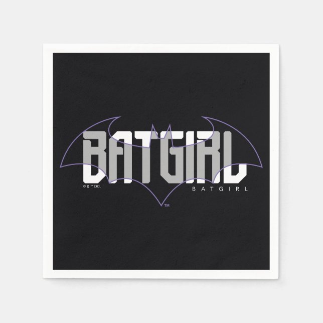 Guardanapo De Papel Gráfico de nomes Hi-Tech da Batgirl (Frente)