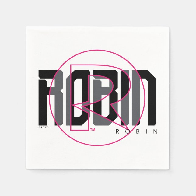 Guardanapo De Papel Gráfico de nomes Hi-Tech Robin (Frente)