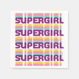 Guardanapo De Papel Gráfico de Supergirl Retro Colorshift